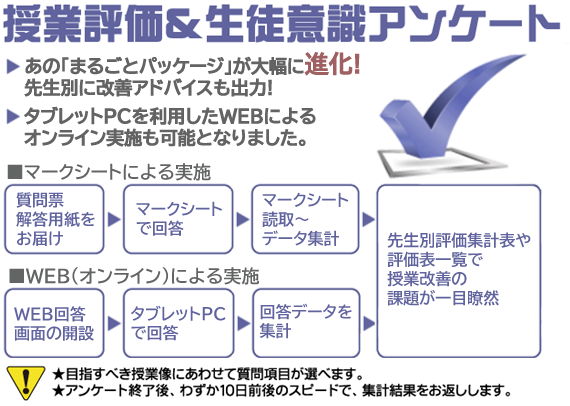 中学・高校向け授業評価アンケート